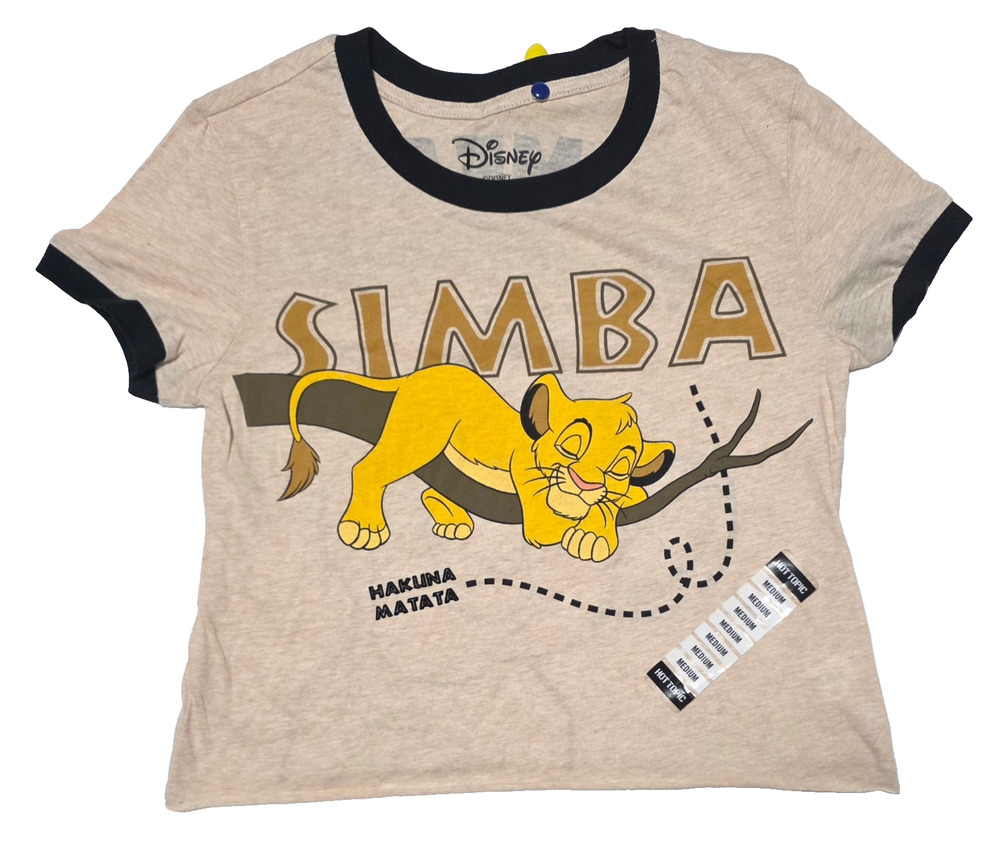 Disney The Lion King Simba Hakuna Matata Double-Sided Ringer T-Shirt Size M